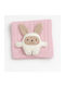 Evita Blanket Nursery Swaddling Blankets Bunny Knitted Pink with Animal 90x100cm