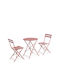 Austin 3 Pieces Dining Room Set for Small Outdoor Spaces Terracotta