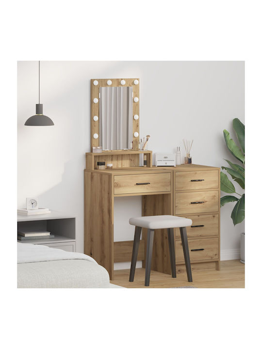 Тоалетна за грим Дървена Artisan Oak с Огледало 50x41x140бр