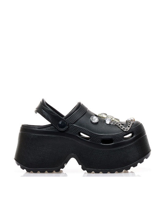 Tsoukalas Damen Clogs Schwarz