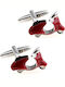 Vespa Red Cufflinks Vsprd25