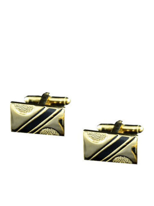 Gold and Black Lines Cufflinks