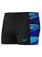 Mens Hyperboom Panel Aquashort Men's Swimwear Shorts Black, Cobalt Pop