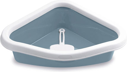 Stefanplast Sprint Katzenbecken für Ecktoiletten Blau