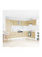 Lucca Set Dulapuri de Bucătărie Suspendate & de Podea Σοκολάτα 80x46.5x81.5buc
