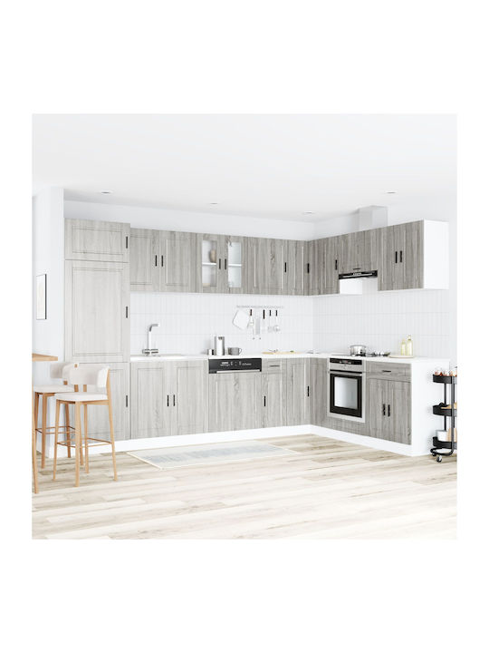 Kitchen Cabinet Set Wall & Floor Sonoma Grey 80x46x84.5cm