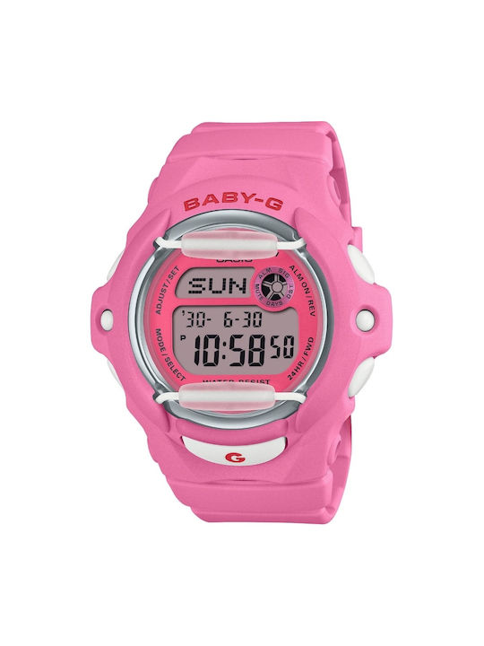 Casio Ψηφιακό Γυναικείο Ρολόι Μπαταρίας σε Ροζ Χρώμα