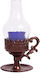 Glass Vigil Oil Lamp with Metal Base Large 1 Piece Bronze