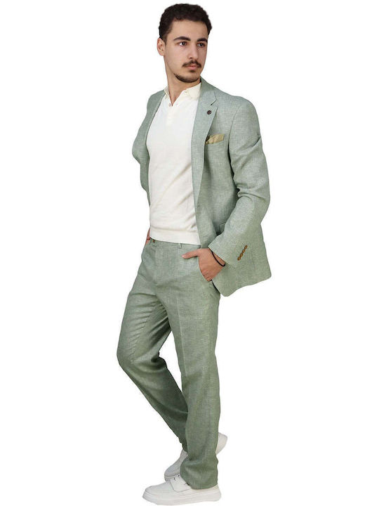 Men's Summer Suit Slim Fit Green