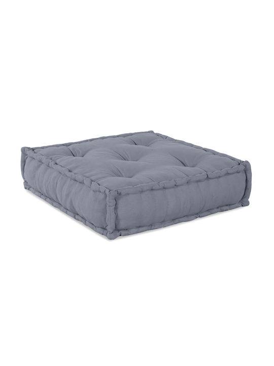Bean Bag Bolster Poof Gray 70x70x36cm