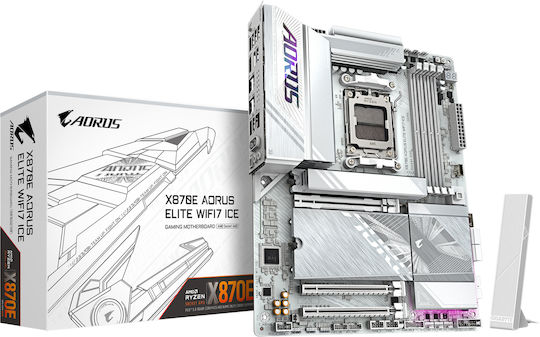 Gigabyte AORUS ELITE WIFI7 ICE Mainboard ATX mit AMD AM5 Sockel