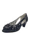 Leder Peeptoe Pumps Schwarz