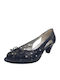 Leder Peeptoe Pumps Blau