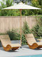 Professional Circular Wicker Umbrella Aluminum Beige Diameter 2.4xHeight 2.61m