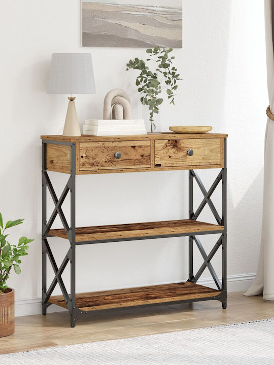 Console Table Wood & Metal L75xW28xH75cm
