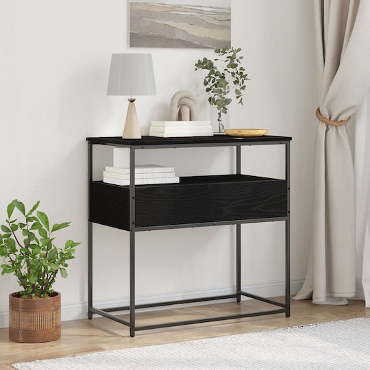 Solid Wood Console Table Black Oak L75xW40xH75cm