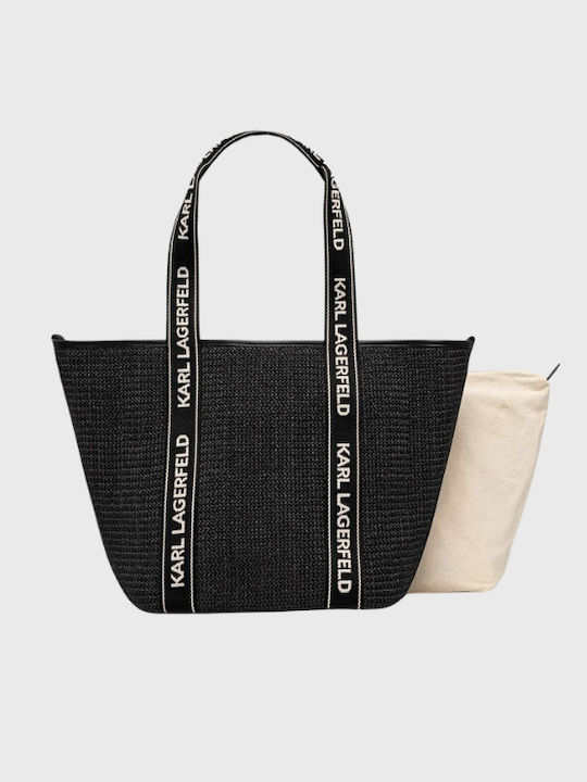 Karl Lagerfeld Essential Γυναικεία Τσάντα Ψάθινη