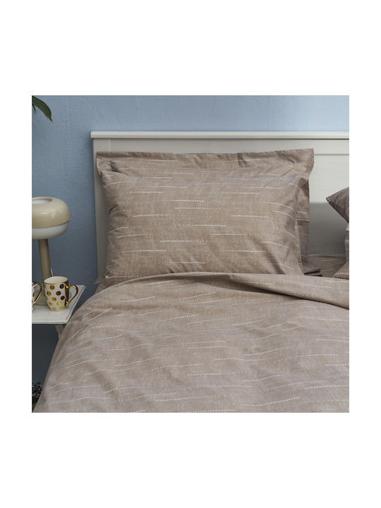 Charalambidis Textiles Dots Pillowcase Set Coff...
