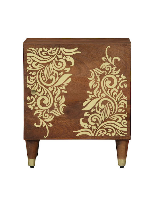 Bedside Table Made of Solid Mango Wood 40x33x46cm
