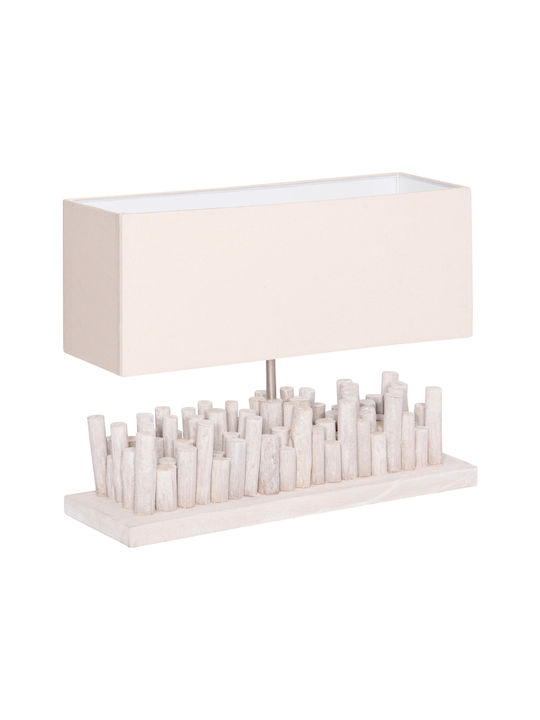 HomeMarkt Twiggy Metal Table Lamp for Socket E27 with White Shade and Base
