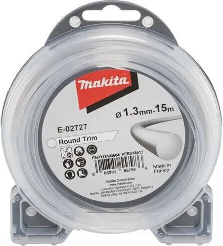 Makita E-02727 Round Brush Cutter Trimmer Line Length 15m and Thickness 1.3mm