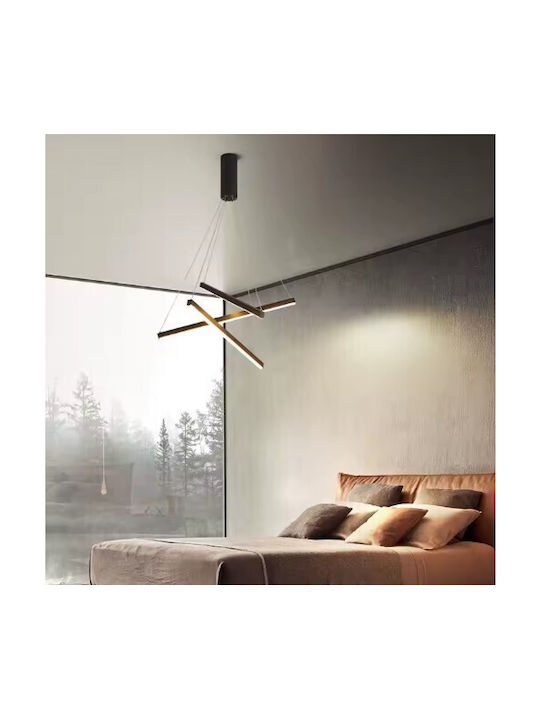 Home Lighting Lustră Negru LED cu Bianco reglabil Lumină 60x16x16cm.