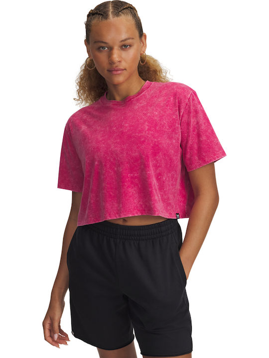 Rival Γυναικείο Αθλητικό Oversized Crop T-shirt Fast Drying Φούξια