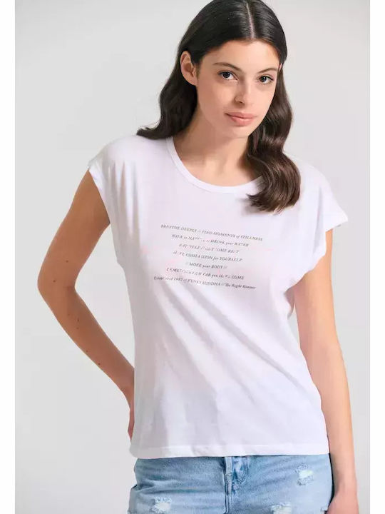Funky Buddha Women's Athletic T-shirt White