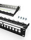 Enmane 12-port Empty Patch Panel Shielded Black