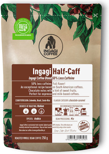 Καφές Espresso Ingagi Half-caff 250g Κόκκους