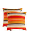 Sofa-Kissen Makimoo Bunte Streifen 2er Set 45x45cm