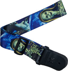 Sx Gsp2msk Moon Skull Guitar Strap