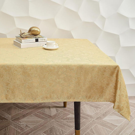 Washable Waterproof Stain-Resistant Gold Tablecloth 140x200cm