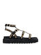 Women's Flat Sandals Gladiator Flatforms in Black Color