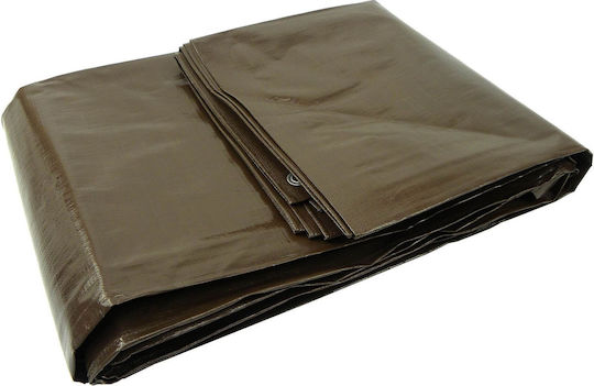 Geko Αδιάβροχος Μουσαμάς 200gr/m² 12x8μ. Βαρέως Τύπου Καφέ