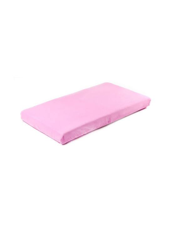 Sensillo Baby Sheet Crib Flannel Fitted Pink 60x120cm
