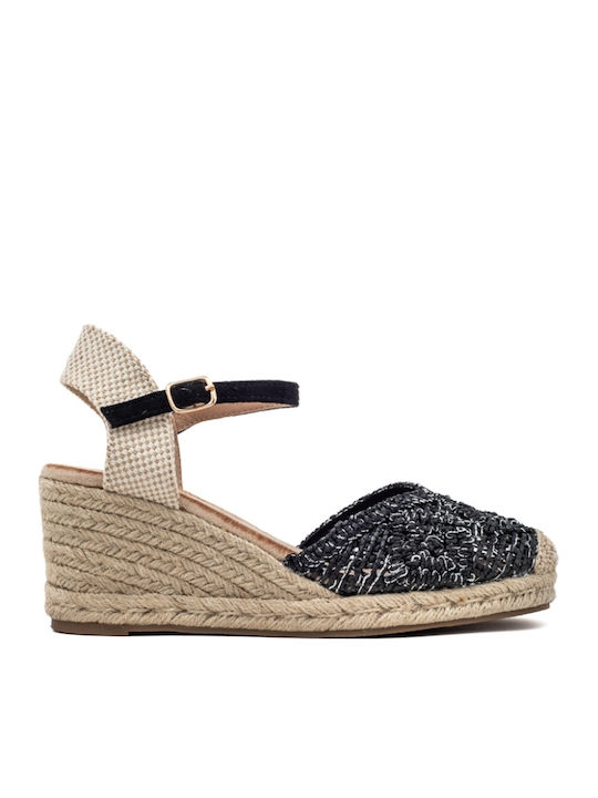 Women's Platform Espadrilles Black