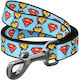 Waudog Dog Leash Superman Blue 20mm X 122cm