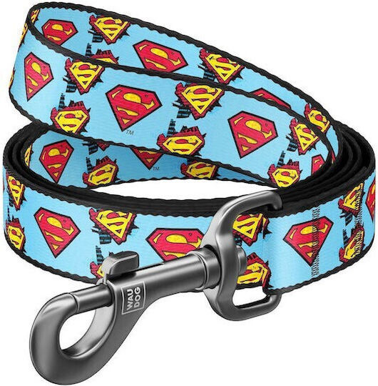 Waudog Dog Leash Superman Blue 20mm X 122cm