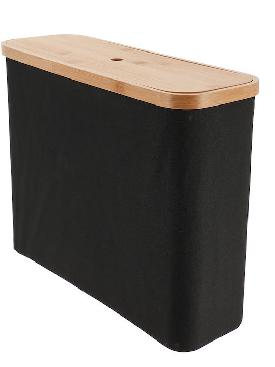 Eurocasa Aufbewahrungskorb Stoff mit Deckel Schwarz 35x45x15cm 1Stück