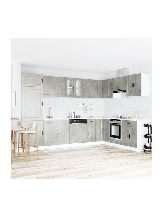Ντουλάπι Νεροχύτη Γκρίζο Σκυρόδεμα 80x46x84.5εκ.
