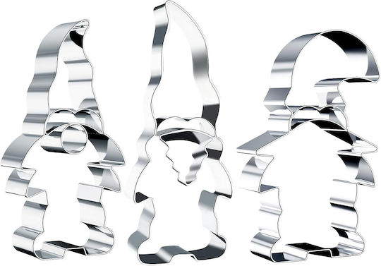 Christmas Cookie Cutter Set 3 Pieces Stainless Steel 13.5cm