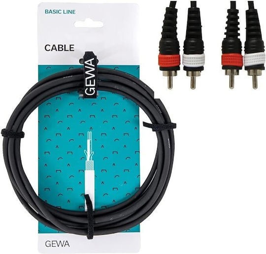 Gewa Kabel 6,3mm Stecker - 6,3mm Stecker 6m (190.200)