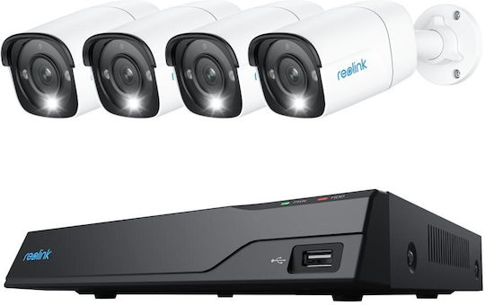 Reolink Σύστημα Παρακολούθησης 4 Καμερών IP 12MP με Καταγραφικό NVR & Σκληρό Δίσκο 2TB
