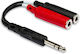 Hosa Cable 6.3mm male - 2x 6.3mm female