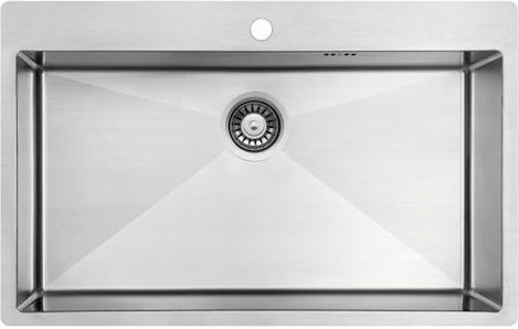 Macart Ένθετος Νεροχύτης Inox Μ86xΠ51cm Ασημί