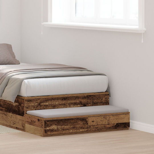 vidaXL Bed Drawer made of Wood in Brown Color 100x36.5x16.5cm
