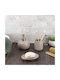 Eurocasa Ceramic Beige Bathroom Accessory Set 3 Pieces