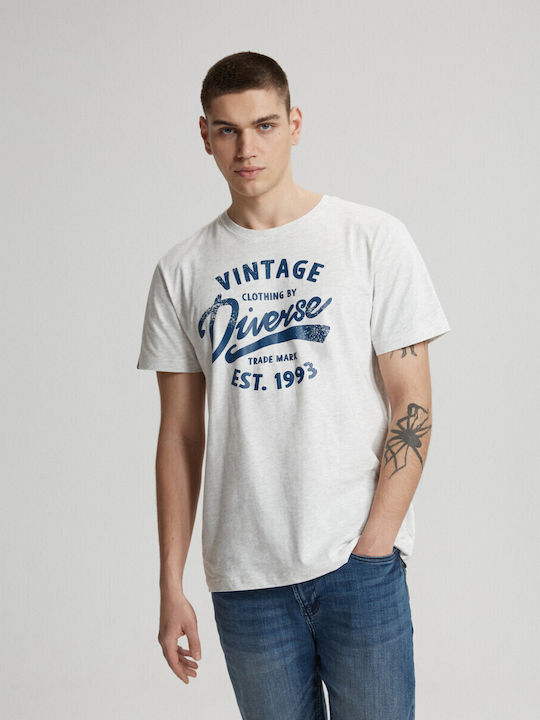 Diverse System T-shirt White Melange