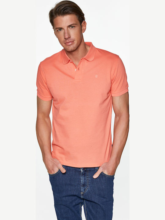Santana Polo Short Sleeve Blouse Coral